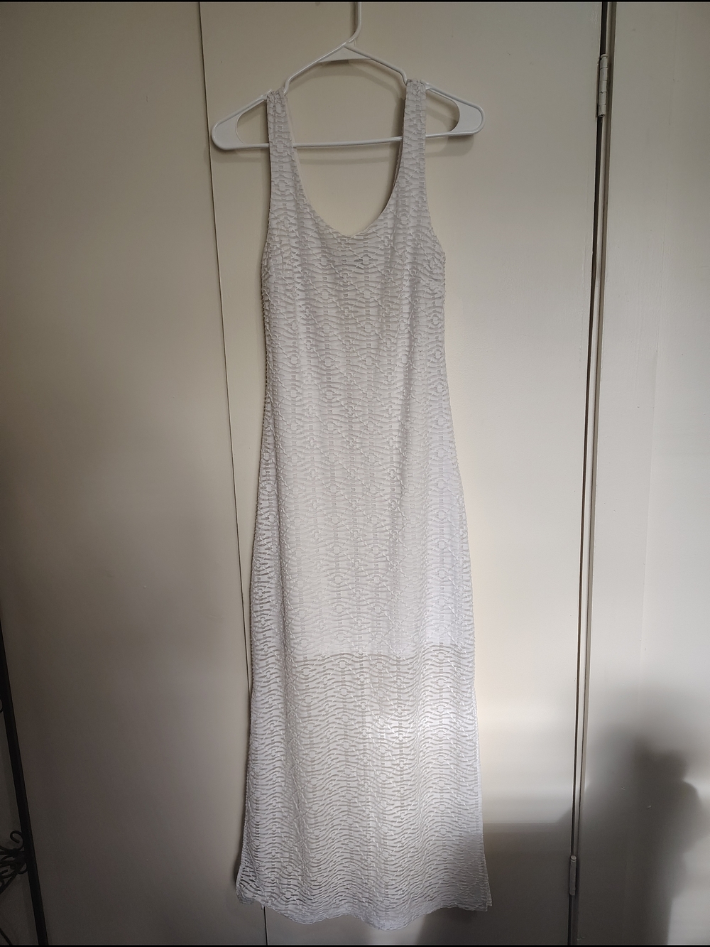 Apt. 9 White Textured Sleeveless Maxi Dress